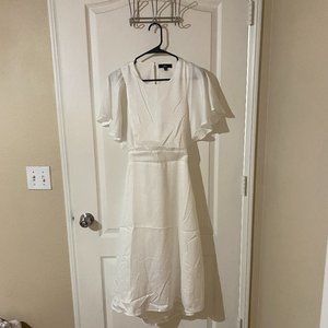 Lulus Satin Tea Length Dress